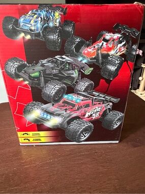 Red RC Monster Truck Toy - Kids Remote Control Off-Road Vehicle